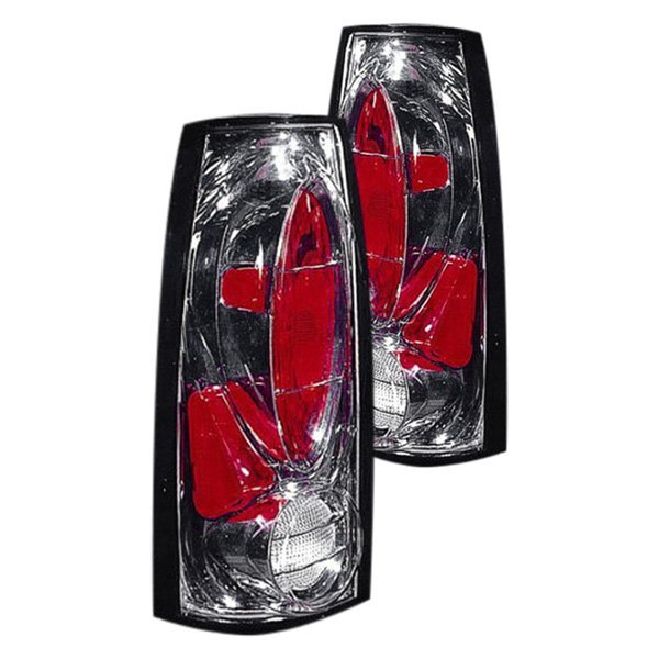 Replace® - Chrome/Red Euro Tail Lights, Chevy Blazer