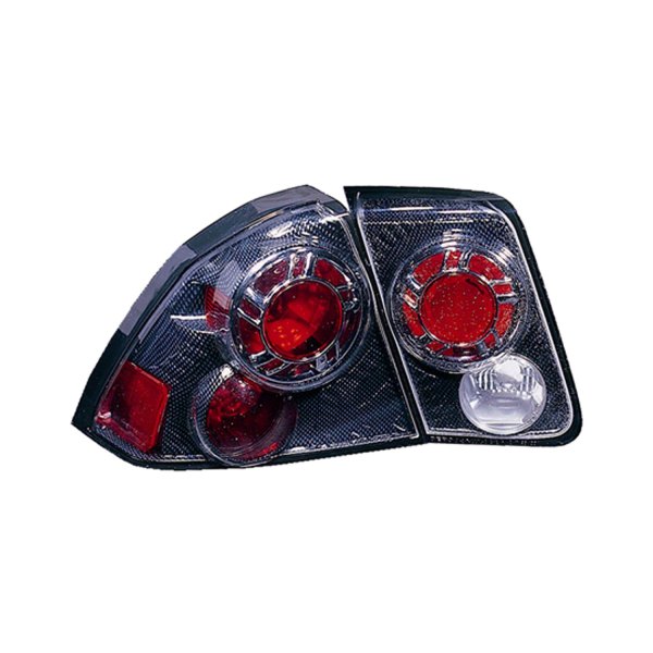 Replace® - Driver and Passenger Side Wheel Design Euro Tail Lights