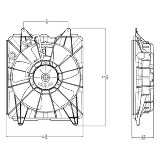 Replace® - Driver Side Radiator Fan Assembly