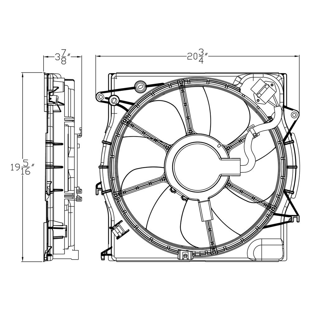 Replace® HY3115153 Engine Cooling Fan Assembly
