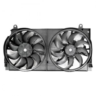 Dual Engine Radiator & Condenser Cooling Fan Assembly for Buick Chevy Cadillac