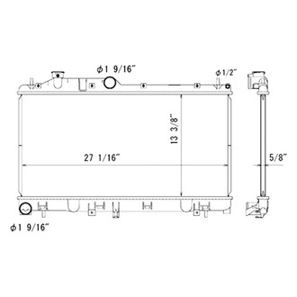 Replace® RAD13091 - Engine Coolant Radiator