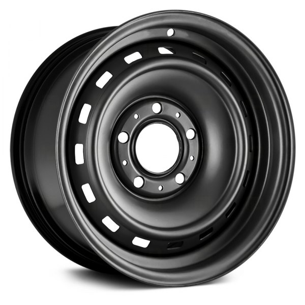 Replace® - 15 x 7 16-Slot Black Steel Factory Wheel (Remanufactured)