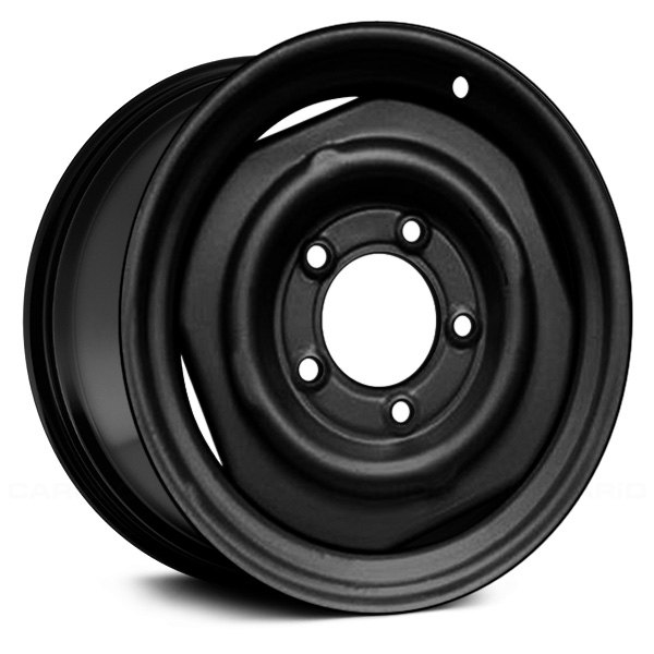 Replace® - 15 x 7 4-Slot Black Full Face Steel Factory Wheel (Remanufactured)