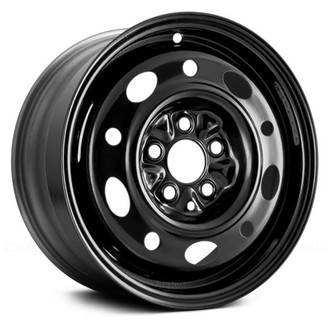 Replace® - 12-Hole Black 14x6 Steel Factory Wheel - Remanufactured