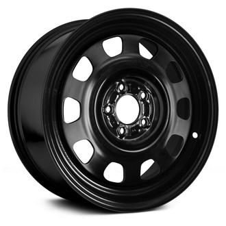 Replace® - 10-Slot Black 17x6.5 Steel Factory Wheel - Replica