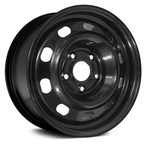 Replace® - 17 x 7.5 10-Slot Black Steel Factory Wheel (Remanufactured)
