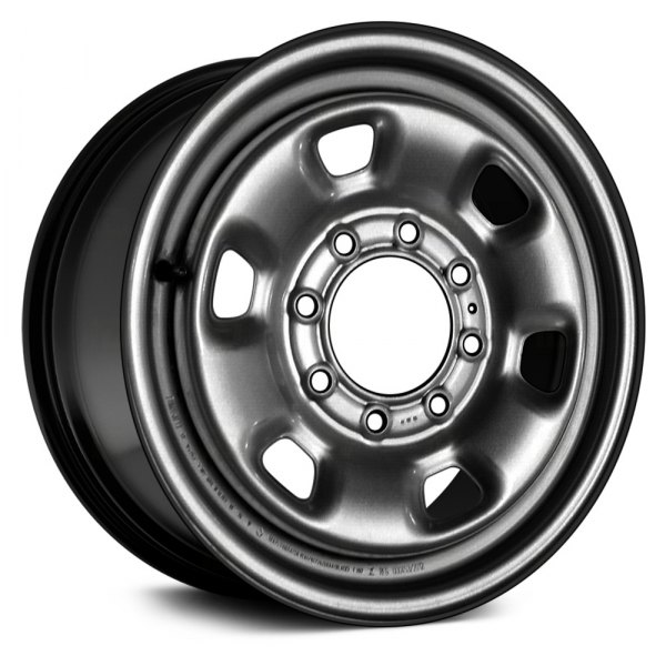 Replace® - 17 x 7.5 6-Slot Black Steel Factory Wheel (Remanufactured)