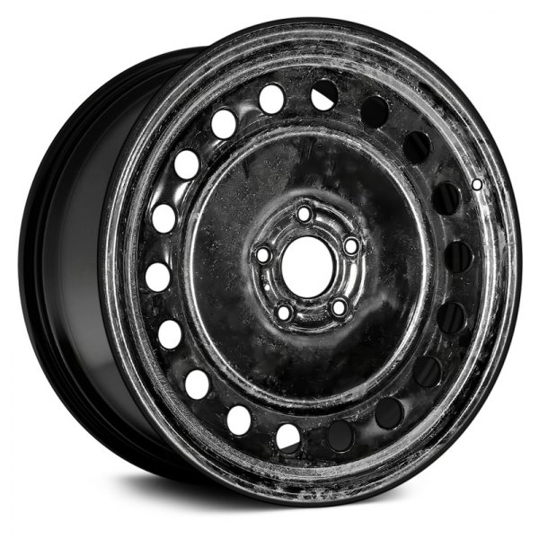 Replace® - 17 x 4 18-Hole Black Steel Factory Wheel (Remanufactured)