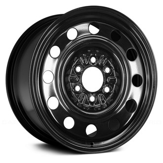 Replace® - 12-Hole Black 15x6 Steel Factory Wheel - Remanufactured