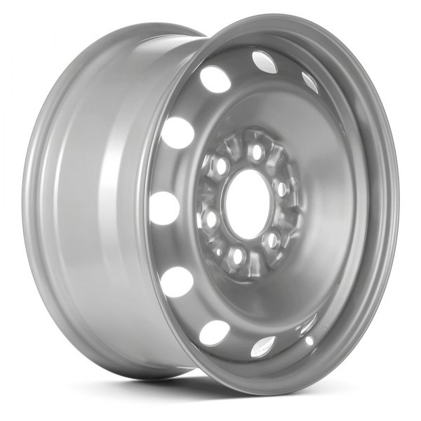 Replace® - 17 x 8 12-Hole Silver Steel Factory Wheel (Remanufactured)