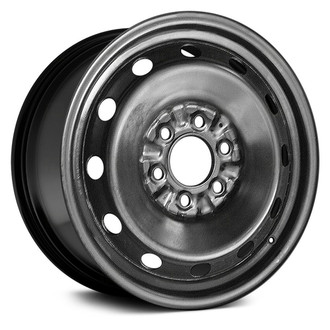 Replace® - 12-Hole Black 17x7.5 Steel Factory Wheel - Replica