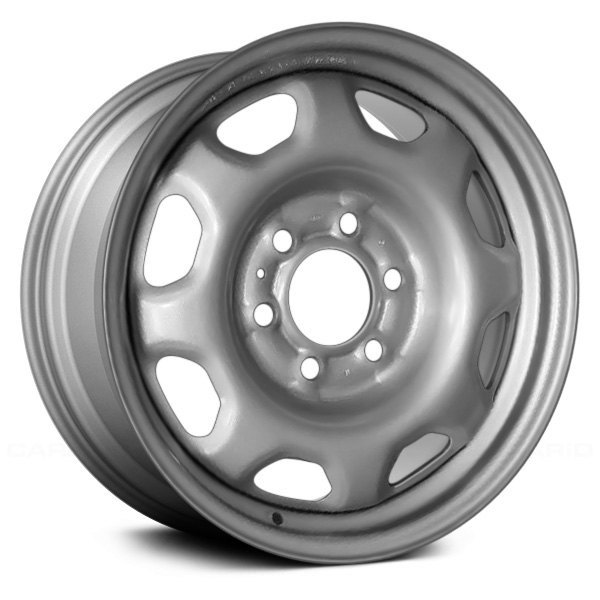 Replace® - 17 x 7.5 8 Flat I-Spoke Silver Full Face Steel Factory Wheel (Replica)