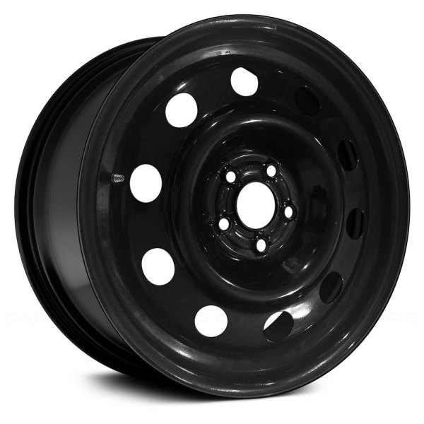 Replace® - 17 x 7.5 10-Slot Black Steel Factory Wheel (Remanufactured)