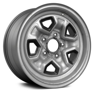 Replace® - 5-Slot Medium Gray 14x6 Steel Factory Wheel - Remanufactured