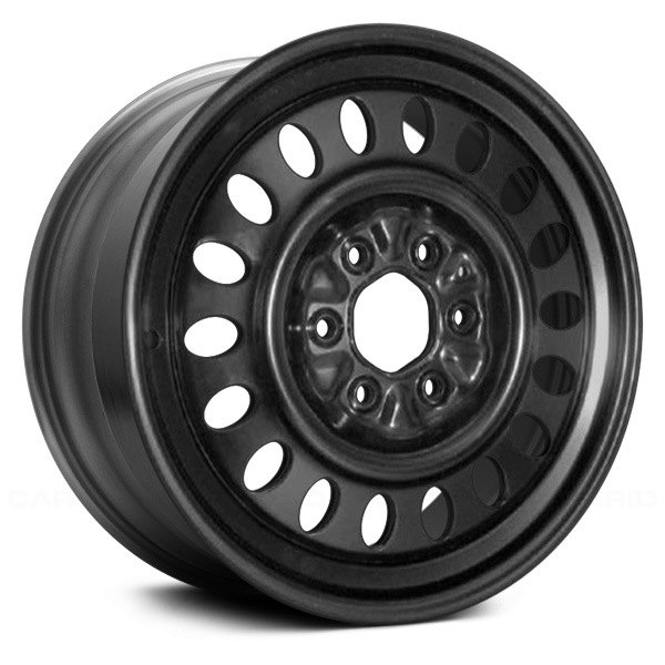 Replace® - 17 x 7 18-Slot Black Steel Factory Wheel (Replica)