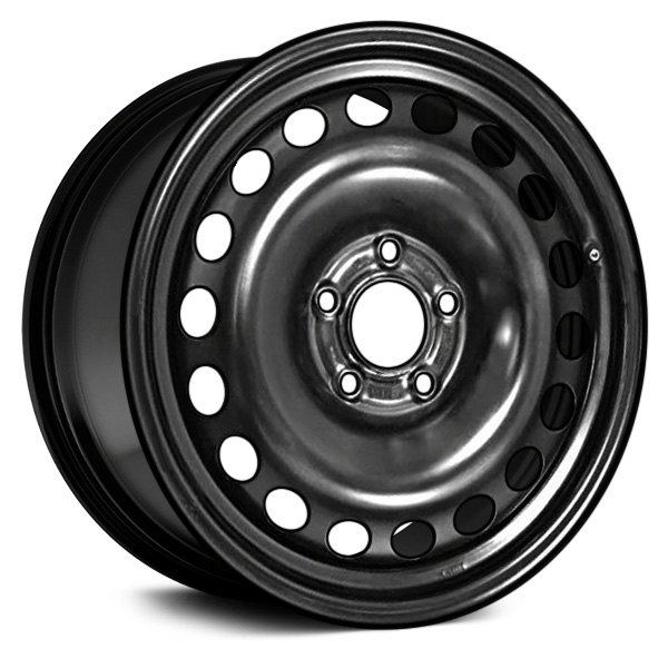 Replace® - 16 x 4 18-Hole Black Steel Factory Wheel (Remanufactured)
