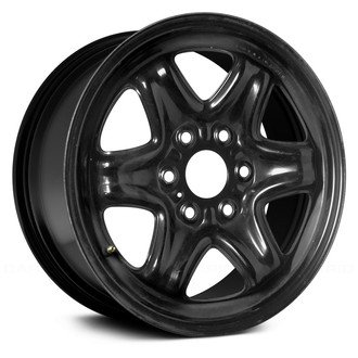 Replace® - 6 I-Spoke Black 17x7.5 Steel Factory Wheel - Remanufactured