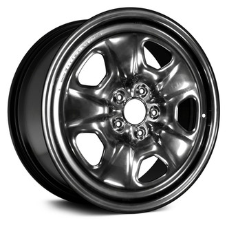 Replace® - 5-Slot Black 18x7.5 Steel Factory Wheel - Remanufactured