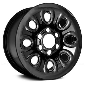Replace® - 8-Slot Black 17x7.5 Steel Factory Wheel - Remanufactured