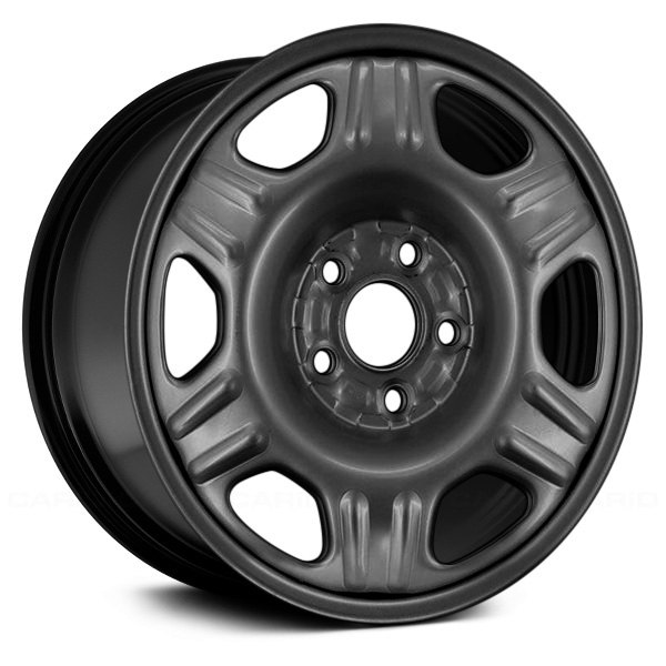 Replace® - 16 x 6.5 6-Slot Black Steel Factory Wheel (Remanufactured)