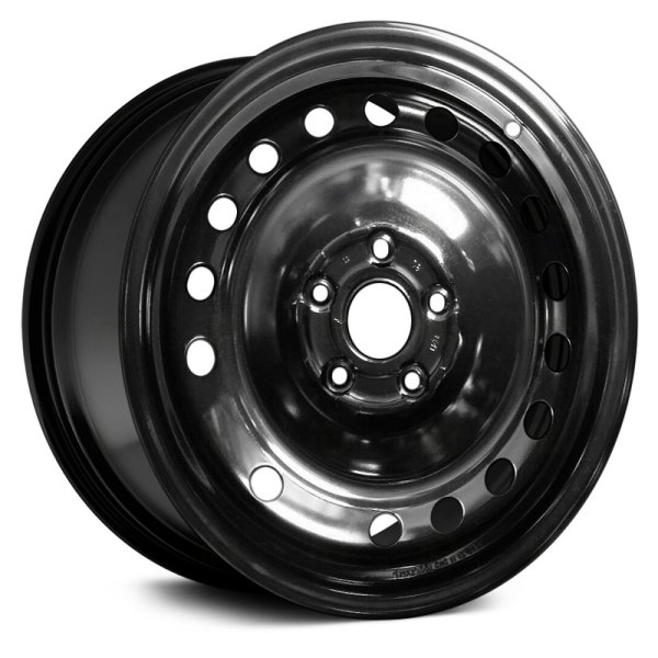 Replace® - 17 x 7 16-Hole Black Steel Factory Wheel (Remanufactured)