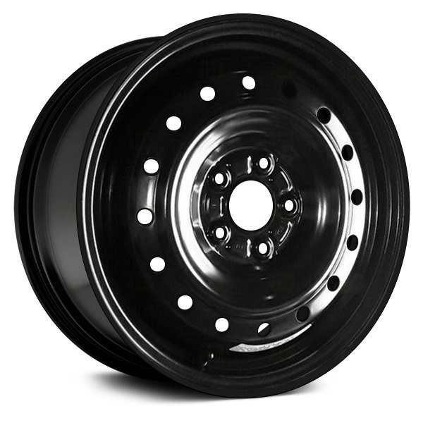 Replace® - 17 x 4 16-Hole Black Steel Factory Wheel (Remanufactured)