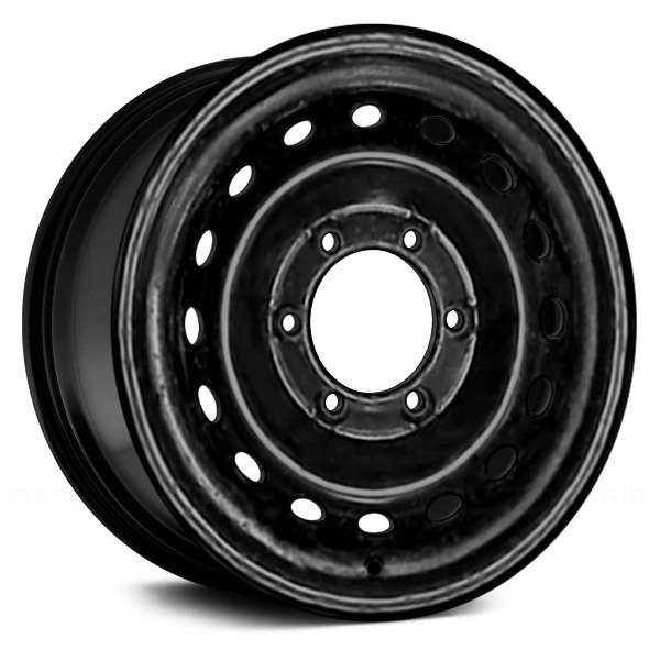 Replace® - 15 x 7 16-Hole Black Steel Factory Wheel (Remanufactured)