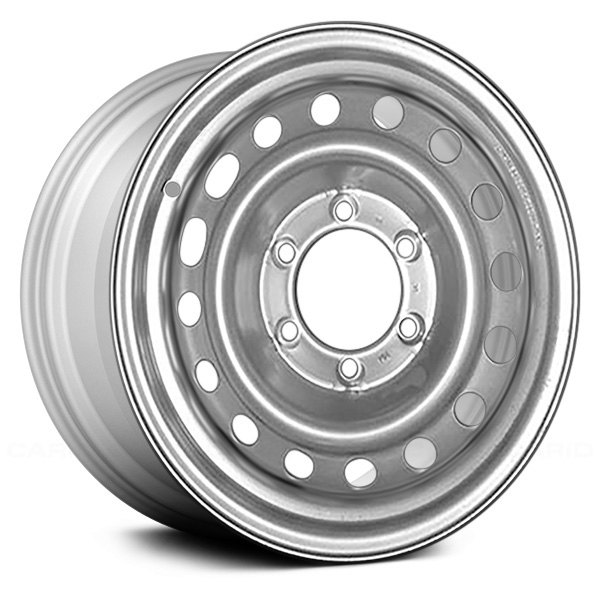 Replace® - 16 x 7 16-Hole Silver Steel Factory Wheel (Remanufactured)