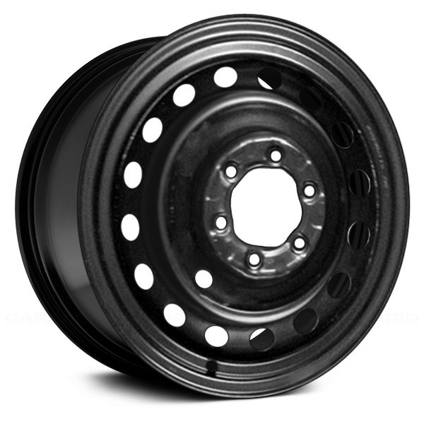 Replace® - 17 x 7 16-Hole Black Steel Factory Wheel (Remanufactured)