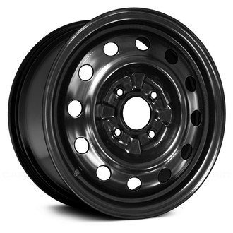 Replace® - 12-Hole Black 15x6 Steel Factory Wheel - Remanufactured