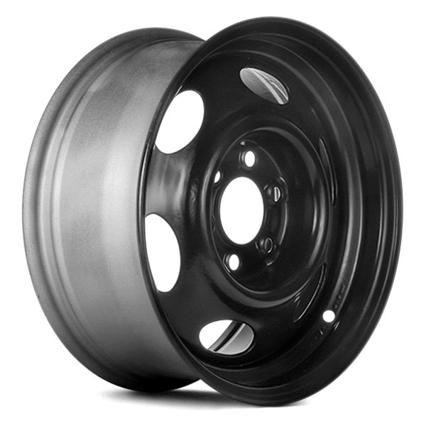 Replace® - 15 x 7 6-Slot Black Steel Factory Wheel (Remanufactured)