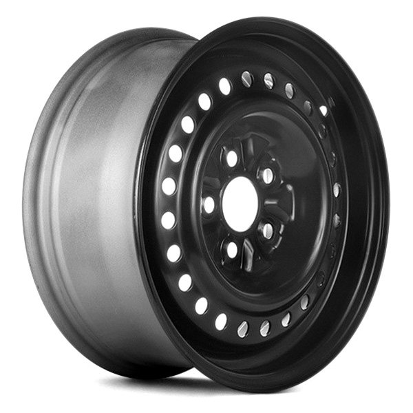 Replace® - 14 x 6 24-Hole Black Steel Factory Wheel (Remanufactured)