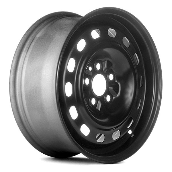 Replace® - 15 x 6 14-Hole Black Steel Factory Wheel (Remanufactured)