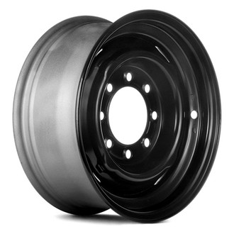Replace® - 4-Slot Black 16x6 Steel Factory Wheel - Remanufactured
