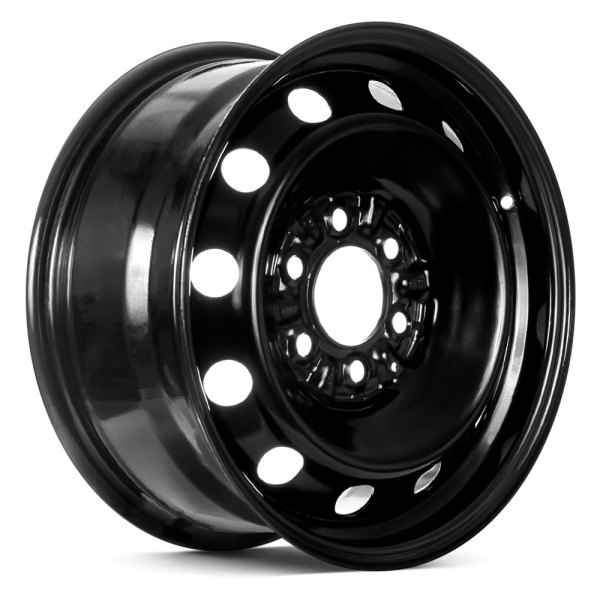 Replace® - 17 x 7.5 12-Hole Black Steel Factory Wheel (Remanufactured)
