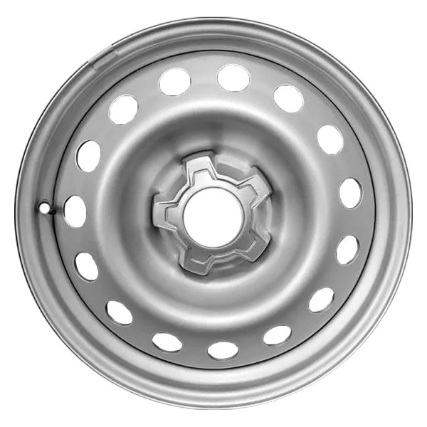 Replace® - 17 x 7 15-Hole Silver Steel Factory Wheel (Remanufactured)