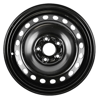 Replace® - 20-Hole All Black 17x7 Steel Factory Wheel - Remanufactured