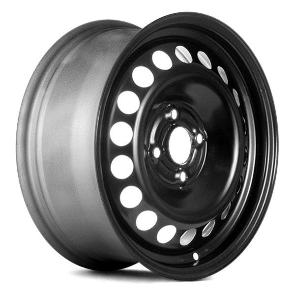 Replace® - 15 x 6 18-Hole Black Steel Factory Wheel (Replica)