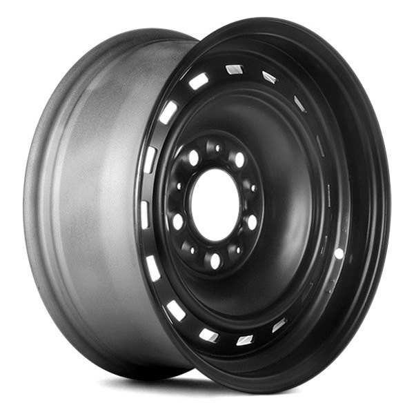 Replace® - 15 x 6.5 16-Slot Black Steel Factory Wheel (Remanufactured)