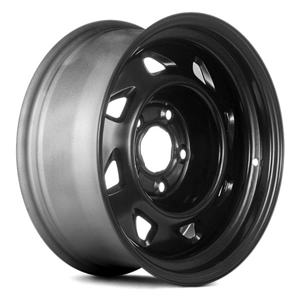 Replace® - 15 x 7 8-Slot Black Steel Factory Wheel (Remanufactured)