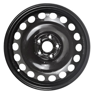 Replace® - 18-Hole All Painted Black 16x4 Steel Factory Wheel - Remanufactured