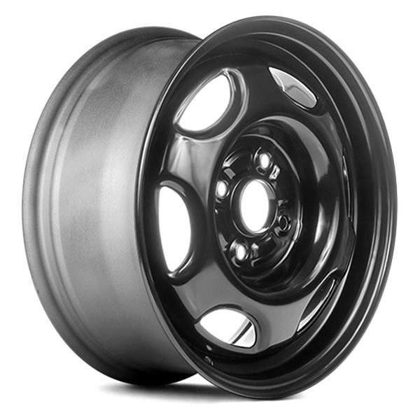 Replace® - 14 x 5.5 6-Slot Black Steel Factory Wheel (Remanufactured)