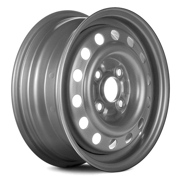 Replace® - 13 x 5 14-Hole Silver Steel Factory Wheel (Remanufactured)