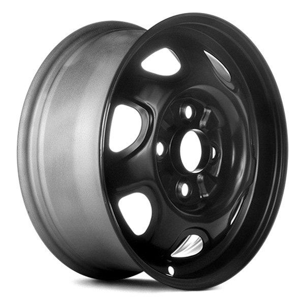 Replace® - 13 x 5 7-Slot Black Steel Factory Wheel (Remanufactured)