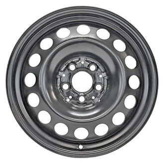 Replace® - 16-Hole All Painted Black 17x6.5 Steel Factory Wheel - Remanufactured