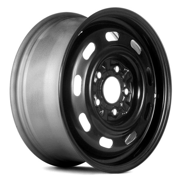 Replace® - 15 x 5 9-Slot Black Steel Factory Wheel (Remanufactured)