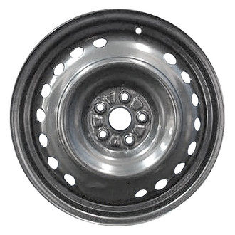 Replace® - 16-Hole All Painted Black 17x4 Steel Factory Wheel - Remanufactured