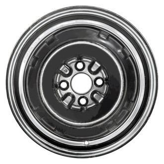 Replace® - 4-Slot All Painted Black 15x4 Steel Factory Wheel - Remanufactured