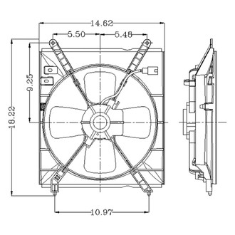 Replace® - A/C Condenser Fan Assembly